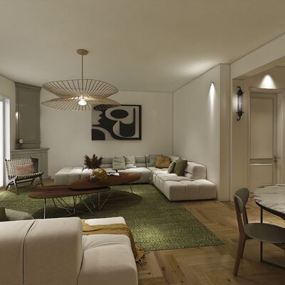 Salon avec vue sur l'entrée